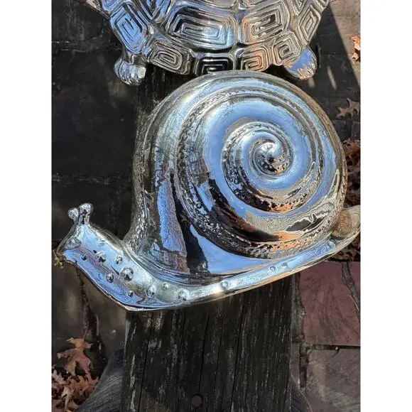 Pair of Georges Briard Vintage MCM Snail and Turtle Mid Century Modern